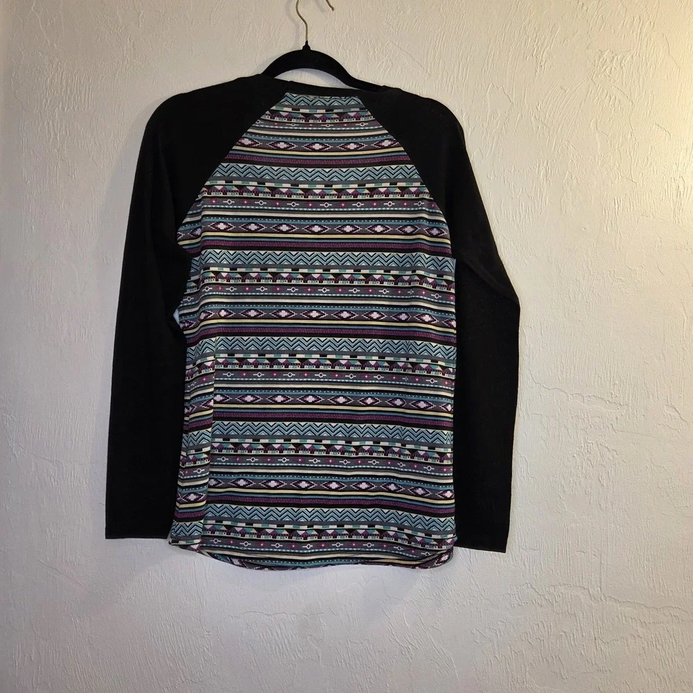 Roper Women Sz S Western Aztec Knit LS Shirt Lightweight Country Cowgirl Rodeo - Picture 9 of 9